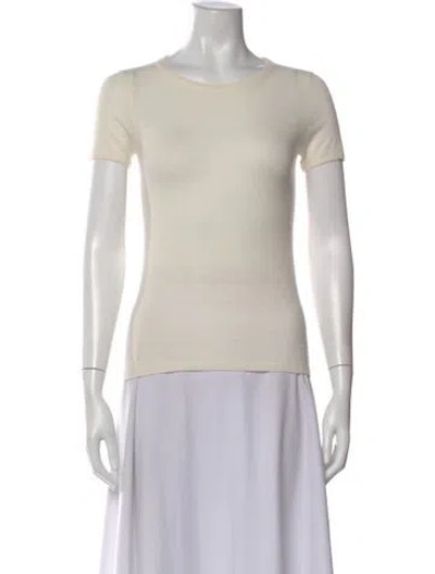 Pre-owned The Cashmere Project Cashmere Crew Neck T-shirt In Neutral
