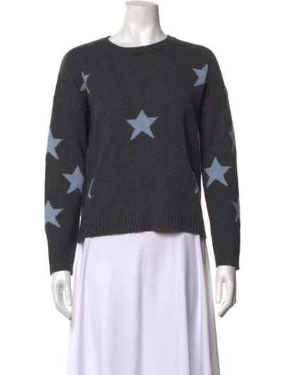 Pre-owned The Cashmere Project Cashmere Graphic Print Sweater In Blue/grey