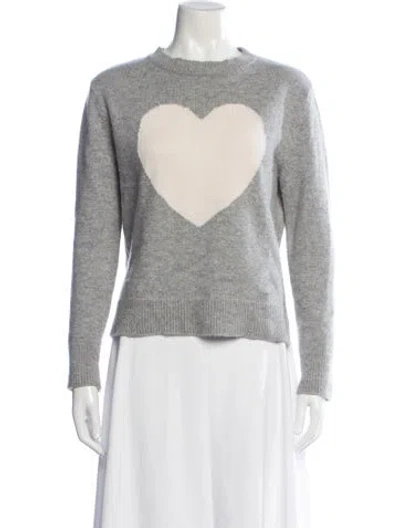 Pre-owned The Cashmere Project Cashmere Graphic Print Sweater In Grey
