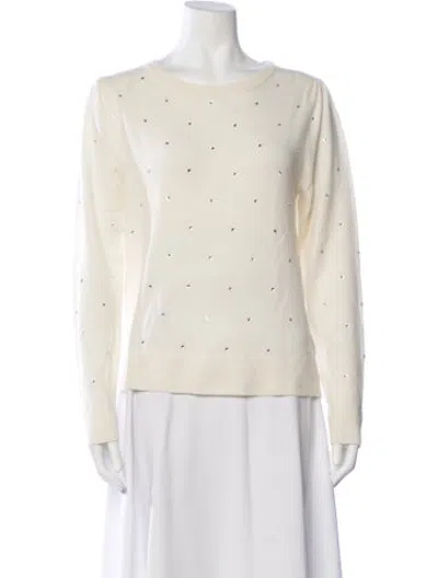 Pre-owned The Cashmere Project Cashmere Graphic Print Sweater In Neutrals