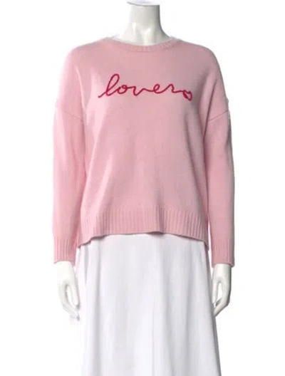 Pre-owned The Cashmere Project Cashmere Graphic Print Sweater In Pink