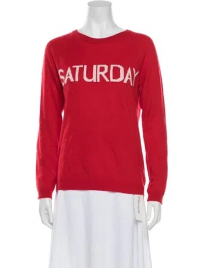 Pre-owned The Cashmere Project Cashmere Graphic Print Sweater In Red