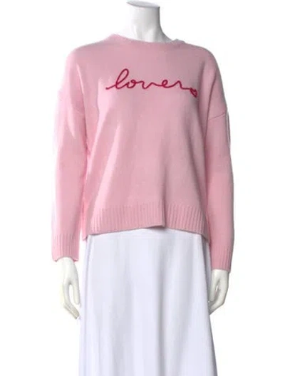 Pre-owned The Cashmere Project Cashmere Graphic Print Sweater W/ Tags In Pink