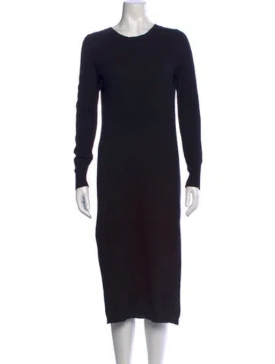 Pre-owned The Cashmere Project Cashmere Midi Length Dress In Black