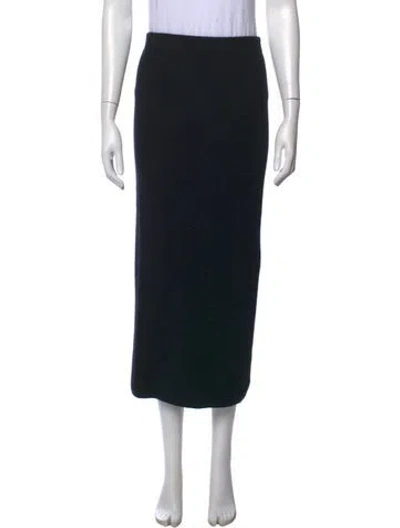 Pre-owned The Cashmere Project Cashmere Midi Length Skirt In Black