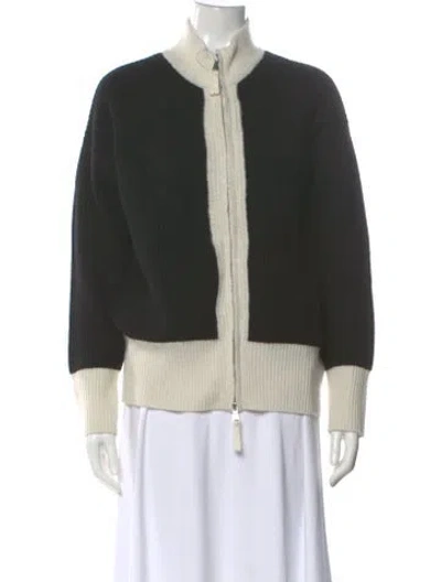 Pre-owned The Cashmere Project Cashmere Mock Neck Sweater In Black