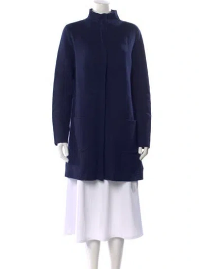 Pre-owned The Cashmere Project Cashmere Mock Neck Sweater In Blue