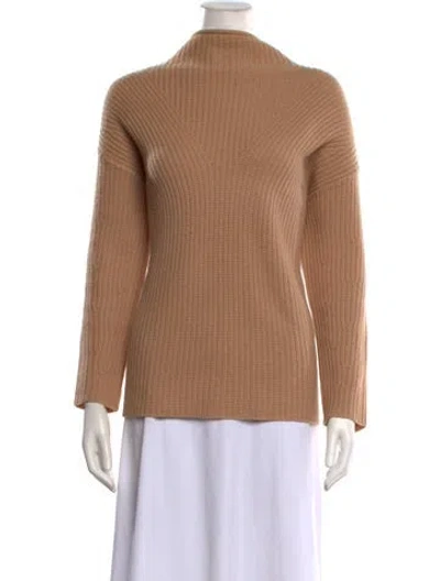 Pre-owned The Cashmere Project Cashmere Mock Neck Sweater In Brown