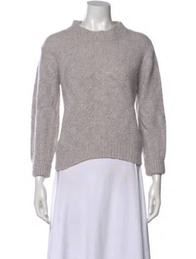 Pre-owned The Cashmere Project Cashmere Mock Neck Sweater In Gray