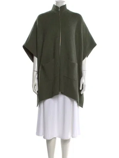 Pre-owned The Cashmere Project Cashmere Mock Neck Sweater In Green