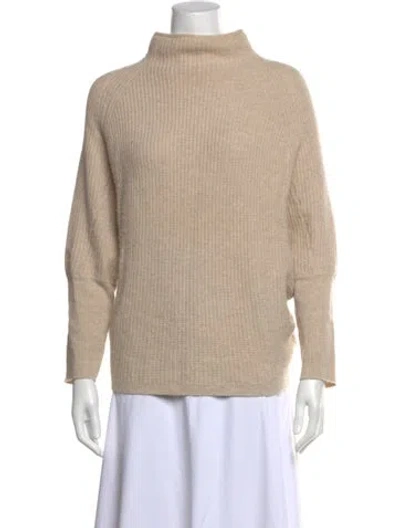 Pre-owned The Cashmere Project Cashmere Mock Neck Sweater In Metallic/neutrals