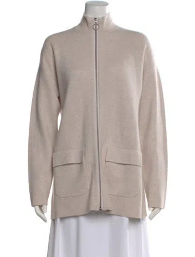 Pre-owned The Cashmere Project Cashmere Mock Neck Sweater In Neutral