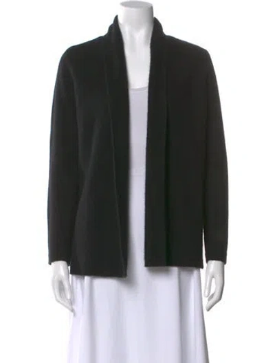 Pre-owned The Cashmere Project Cashmere Open Front Sweater In Black