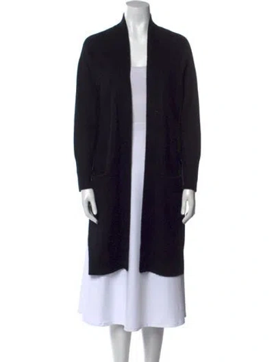 Pre-owned The Cashmere Project Cashmere Open Front Sweater In Black