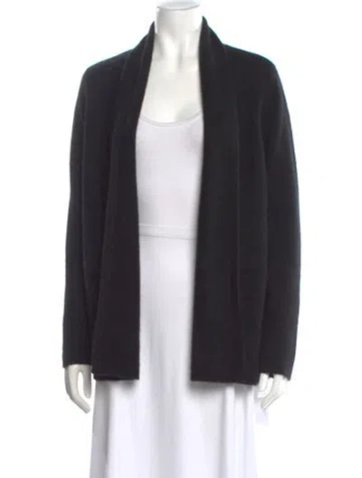 Pre-owned The Cashmere Project Cashmere Open Front Sweater In Black