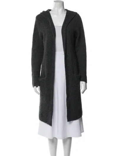 Pre-owned The Cashmere Project Cashmere Open Front Sweater In Black