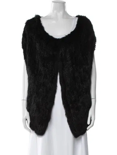 Pre-owned The Cashmere Project Cashmere Open Front Sweater In Black