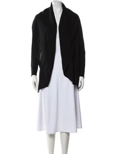 Pre-owned The Cashmere Project Cashmere Open Front Sweater In Black
