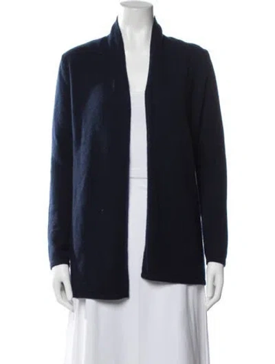 Pre-owned The Cashmere Project Cashmere Open Front Sweater In Black