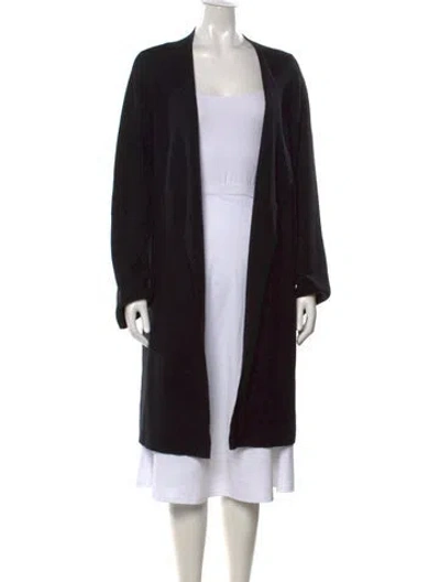 Pre-owned The Cashmere Project Cashmere Open Front Sweater In Black