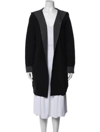 Pre-owned The Cashmere Project Cashmere Open Front Sweater In Black/grey
