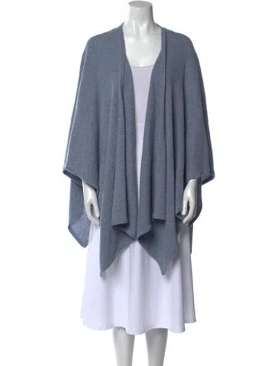 Pre-owned The Cashmere Project Cashmere Open Front Sweater In Blue