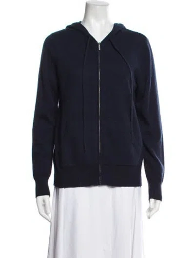 Pre-owned The Cashmere Project Cashmere Open Front Sweater In Blue