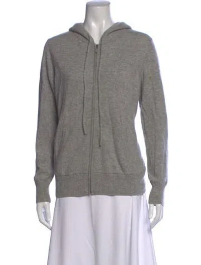 Pre-owned The Cashmere Project Cashmere Open Front Sweater In Grey