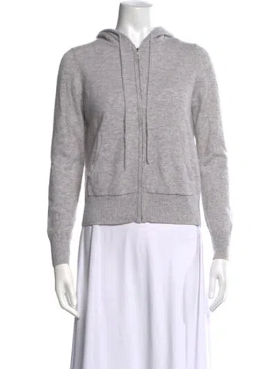 Pre-owned The Cashmere Project Cashmere Open Front Sweater In Grey