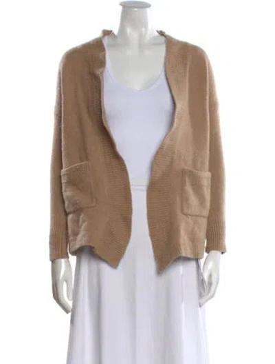 Pre-owned The Cashmere Project Cashmere Open Front Sweater In Neutral