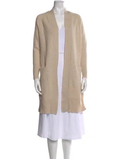 Pre-owned The Cashmere Project Cashmere Open Front Sweater In Neutral
