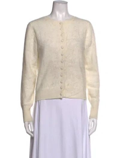 Pre-owned The Cashmere Project Cashmere Open Front Sweater In Neutrals