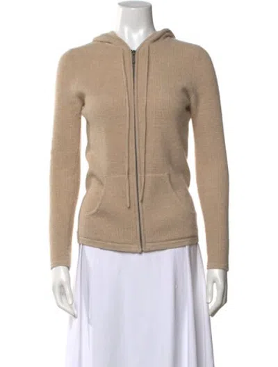 Pre-owned The Cashmere Project Cashmere Open Front Sweater In Neutrals