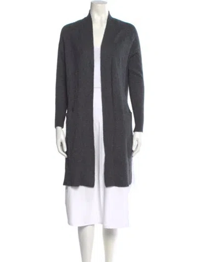 Pre-owned The Cashmere Project Cashmere Open Front Sweater W/ Tags In Gray