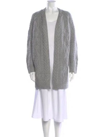 Pre-owned The Cashmere Project Cashmere Open Front Sweater W/ Tags In Gray