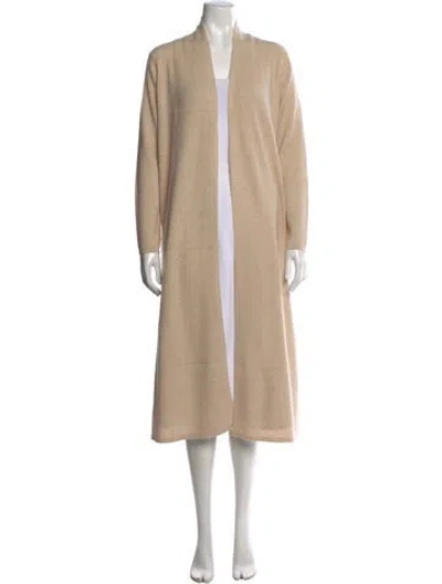 Pre-owned The Cashmere Project Cashmere Open Front Sweater W/ Tags In Neutrals