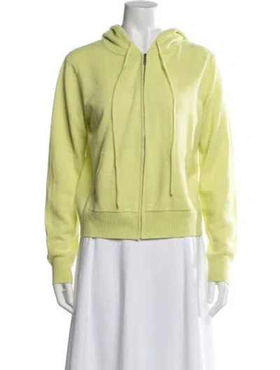 Pre-owned The Cashmere Project Cashmere Open Front Sweater In Yellow