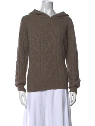 Pre-owned The Cashmere Project Cashmere Patterned Sweater In Brown