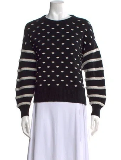 Pre-owned The Cashmere Project Cashmere Polka Dot Print Sweater In Black