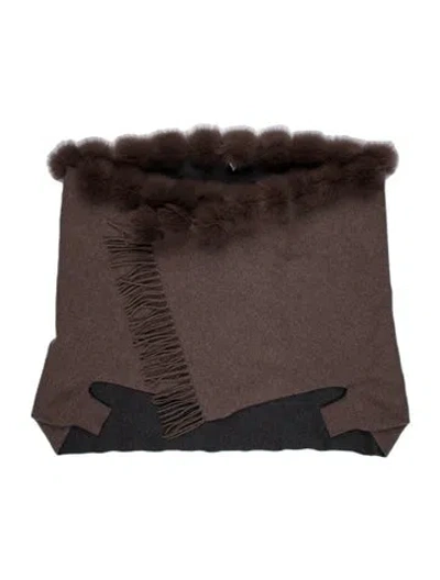 Pre-owned The Cashmere Project Cashmere Poncho In Gray