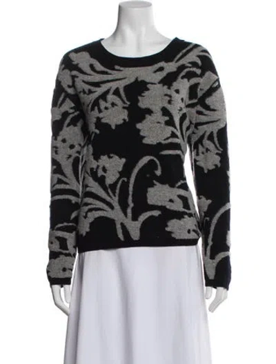 Pre-owned The Cashmere Project Cashmere Printed Sweater In Blue