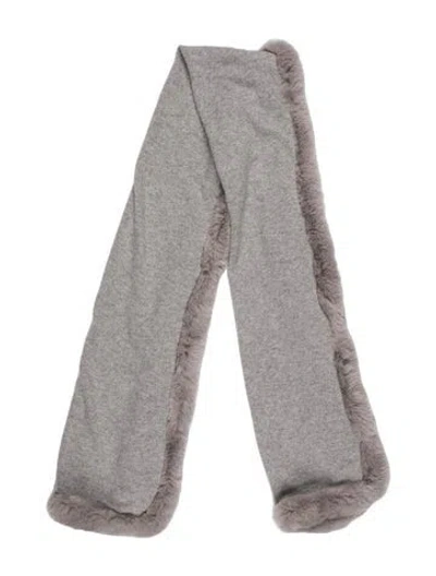 Pre-owned The Cashmere Project Cashmere Scarf In Grey