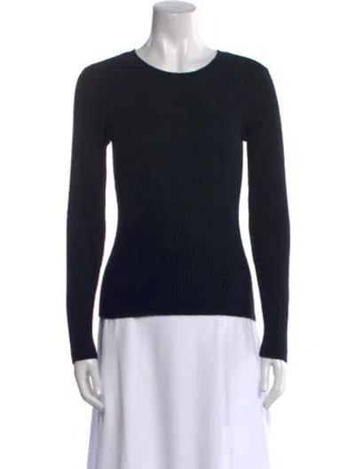 Pre-owned The Cashmere Project Cashmere Scoop Neck Sweater In Black