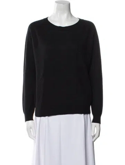 Pre-owned The Cashmere Project Cashmere Scoop Neck Sweater In Black