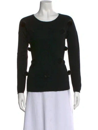 Pre-owned The Cashmere Project Cashmere Scoop Neck Sweater In Black