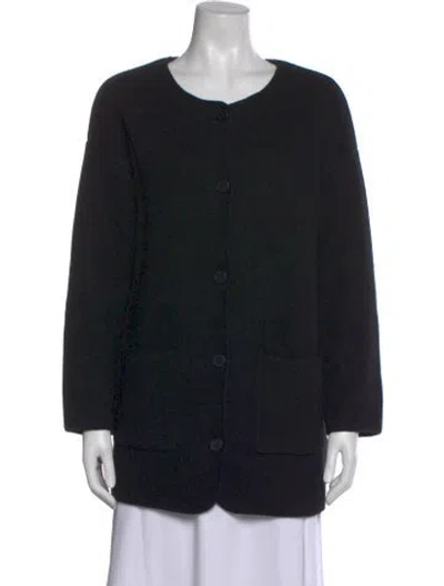 Pre-owned The Cashmere Project Cashmere Scoop Neck Sweater In Black