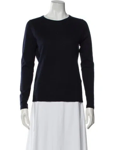Pre-owned The Cashmere Project Cashmere Scoop Neck Sweater In Blue