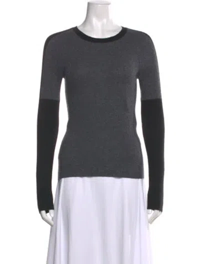 Pre-owned The Cashmere Project Cashmere Scoop Neck Sweater In Gray