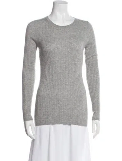 Pre-owned The Cashmere Project Cashmere Scoop Neck Sweater In Gray