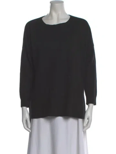 Pre-owned The Cashmere Project Cashmere Scoop Neck Sweater In Gray
